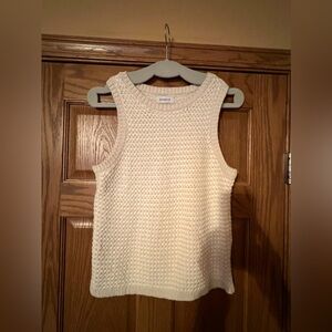 Evereve sleeveless sweater vest knit women’s medium m beige crème
